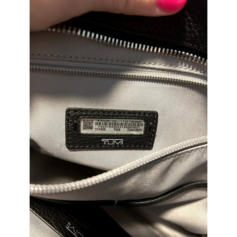 Tumi Stanton Nonie Leather Tote Black and Gray Spectator - Picture 5 of 9